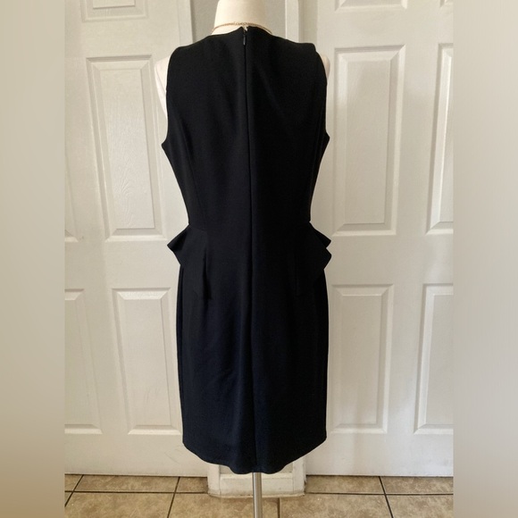 VELVET By Graham & Spencer Ajani Sleeveless Ponti Cocktail Black Dress Size L - Picture 6 of 12